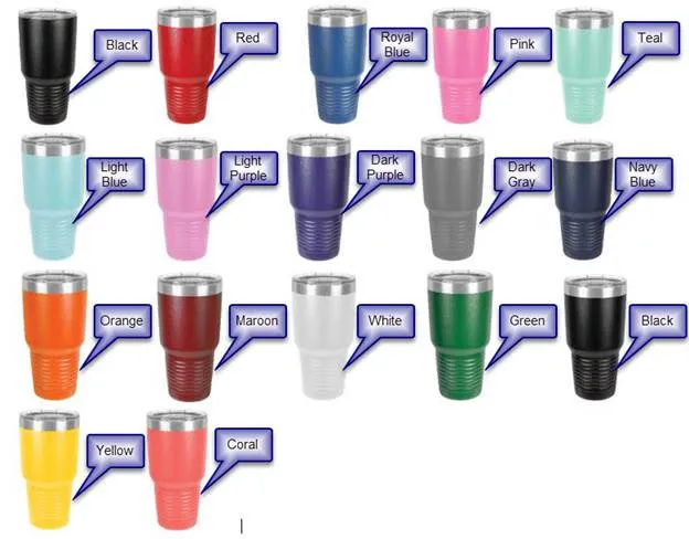 30oz Tumbler with CIB Design with 1 Name