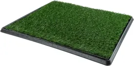 Artificial Grass Puppy Pee Pad for Dogs and Small Pets - 16x20 Reusable 4-Layer Training Potty Pad with Tray - Dog Housebreaking Supplies by PETMAKER