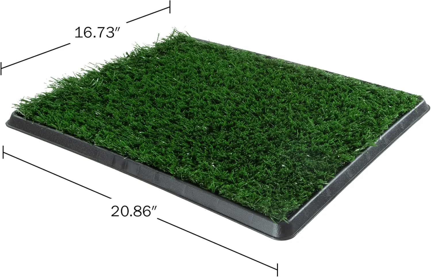 Artificial Grass Puppy Pee Pad for Dogs and Small Pets - 16x20 Reusable 4-Layer Training Potty Pad with Tray - Dog Housebreaking Supplies by PETMAKER