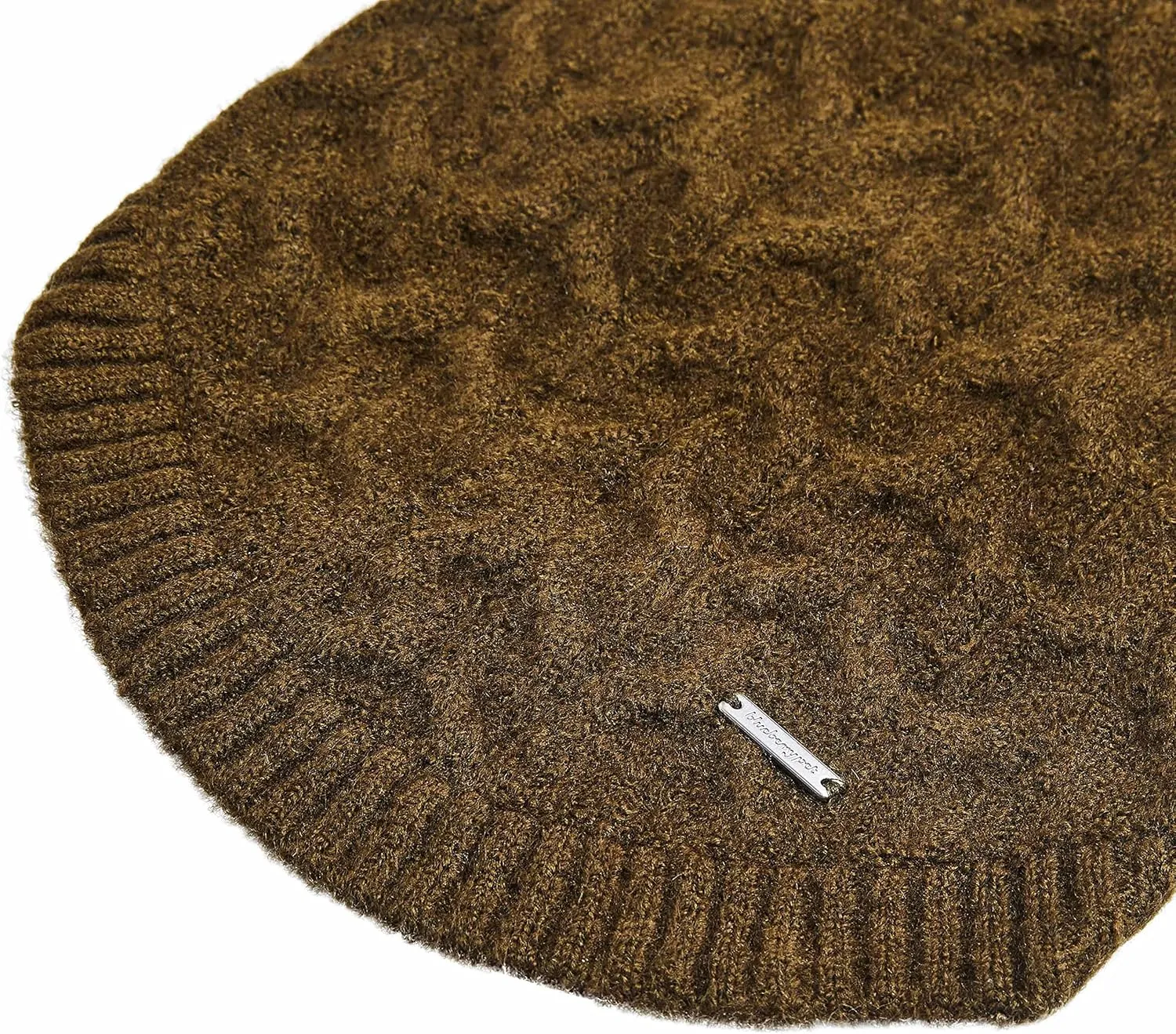 Blueberry Pet Classic Fuzzy Textured Knit Pullover Crew-Neck Dog Sweater in Dark Olive, Back Length 16", Pack of 1 Clothes for Dogs