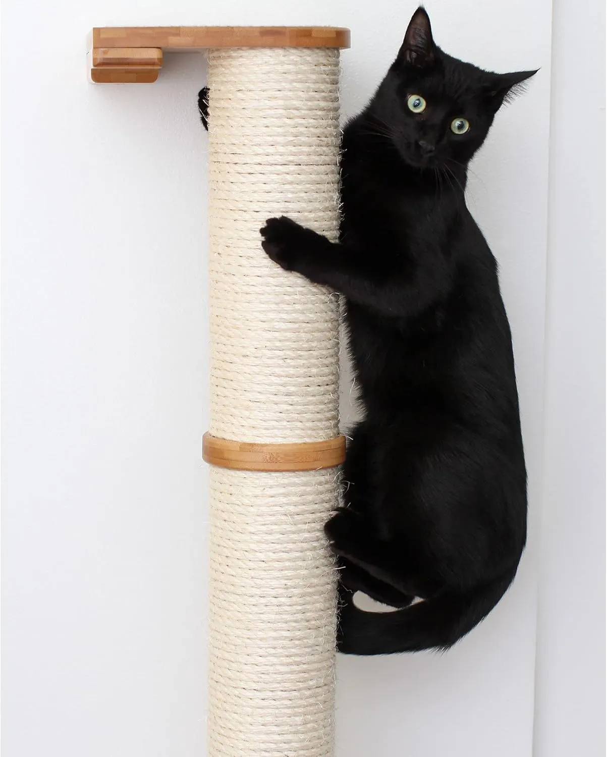 Catastrophic Creations Cat Scratching Post  4-Tier Cat Wall Scratcher  Durable Bamboo & Sisal Cat Scratcher Post  Hand-Crafted Cat Scratching Posts for Indoor Cats  Modern Cat Furniture-