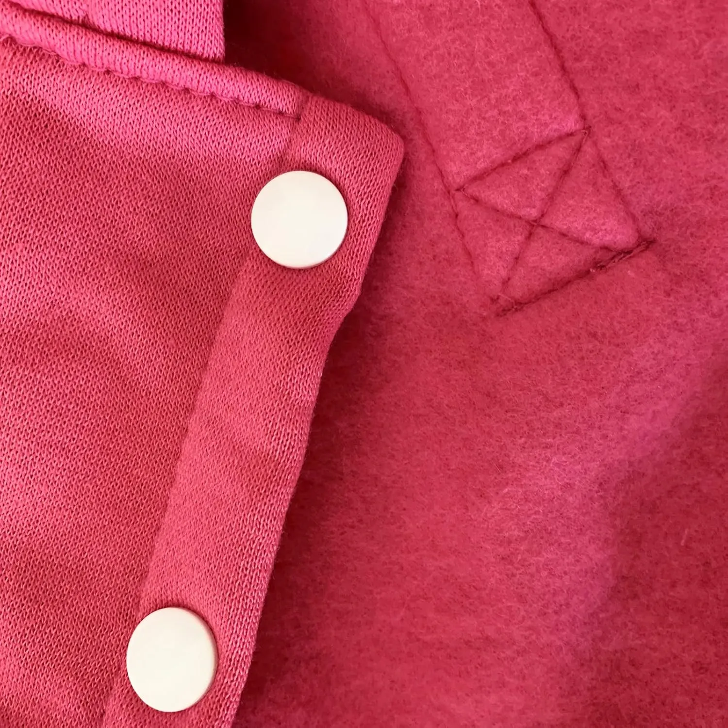 Dog Hoodie Clothes with Pocket 4 Legs Jumpsuit Fleece Sweater Winter Sweat Shirt Warm Cotton Hoodies for Small Dog Medium Large Cat Magenta L