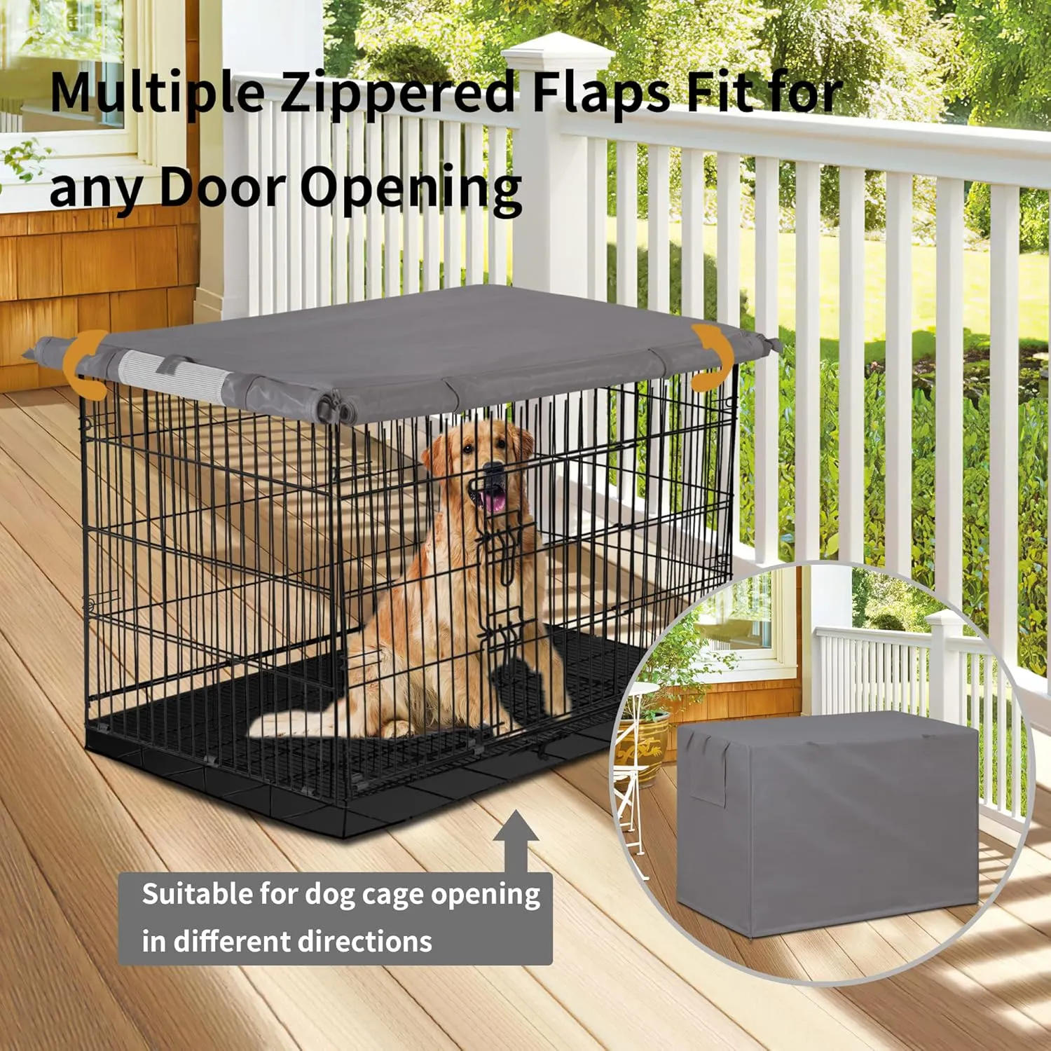 Easy-Going Dog Crate Cover 42 Inch Dog Kennel Cover for Dog, Cage Covers for Dog Crates Fit (42" L x28 Wx30 H) Grey