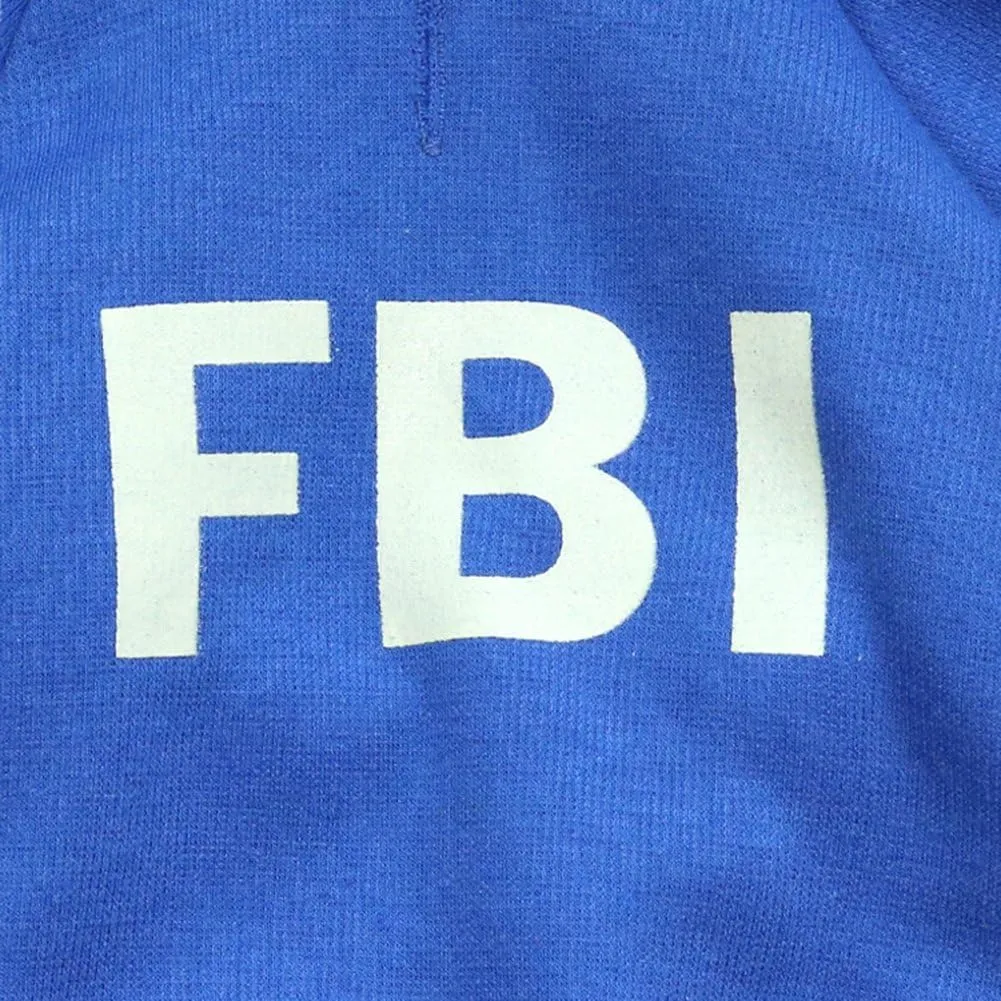 Fleece Dog Hoodies, Apparel,'FBI' Luminous Patterns Basic Hoodie Sweater, Cotton Jacket Coat for Small Dog & Medium Dog & Cat (S, Blue)