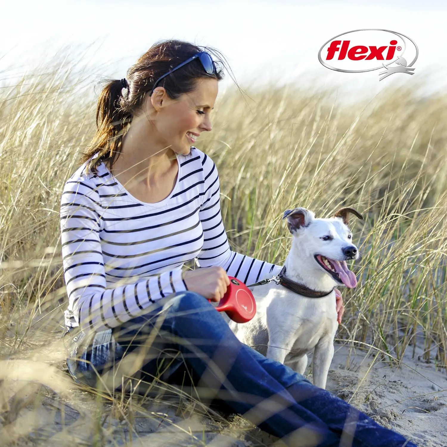 FLEXI New Classic Tape Extra Small Retractable Dog Leash for Small Dogs Upto 26 lbs.  10 ft., Blue | Tangle Free Pet Walking Leash with One-Handed Brake, Pause, Lock|German Quality Product