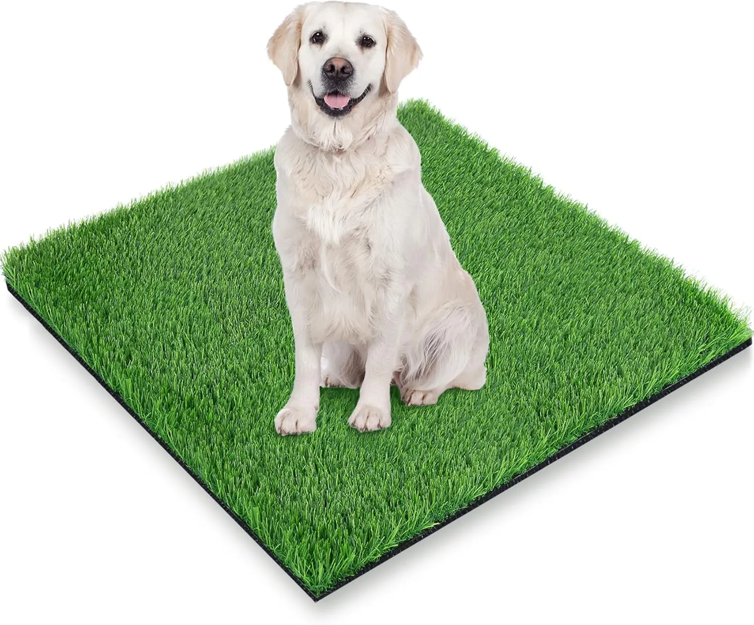 GLOBREEN Artificial Grass Pee Pad for Dogs, 48"x31.5" Pet Friendly Turf Potty Training Puppy, Washable Reusable, High-Drainage,