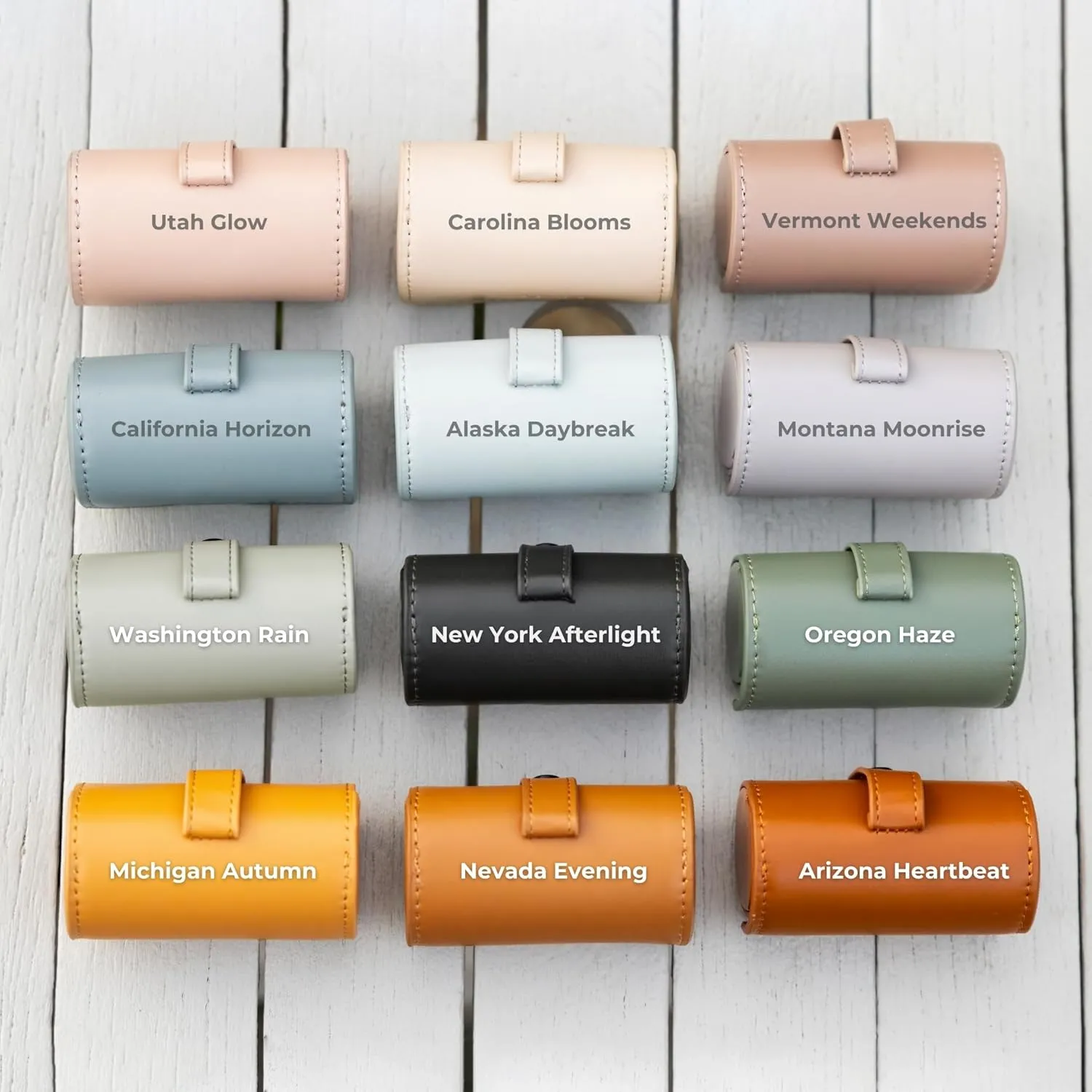 MADE TO ROAM On Dooty Pack - Premium Dog Poop Bag Holder for Leash, Vegan Leather Waste Bag Dispenser for Poop Bag Rolls - Montana Moonrise