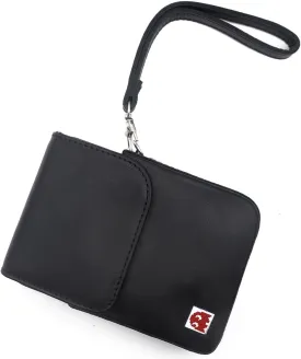 Miyoo Mini Plus v2 v3 v4 Real Genuine Leather Case - Uno Bridge Poker Playing Card Single Deck Holder (for Miyoo Mini Plus Black Black)