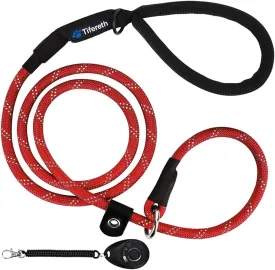 Slip-Lead Dog-Leash Medium-Training Rope - 6ft Foot Big Large Reflective Climbing Rope Leash Supports The Strongest Pulling Large Medium Dogs 6 Feet