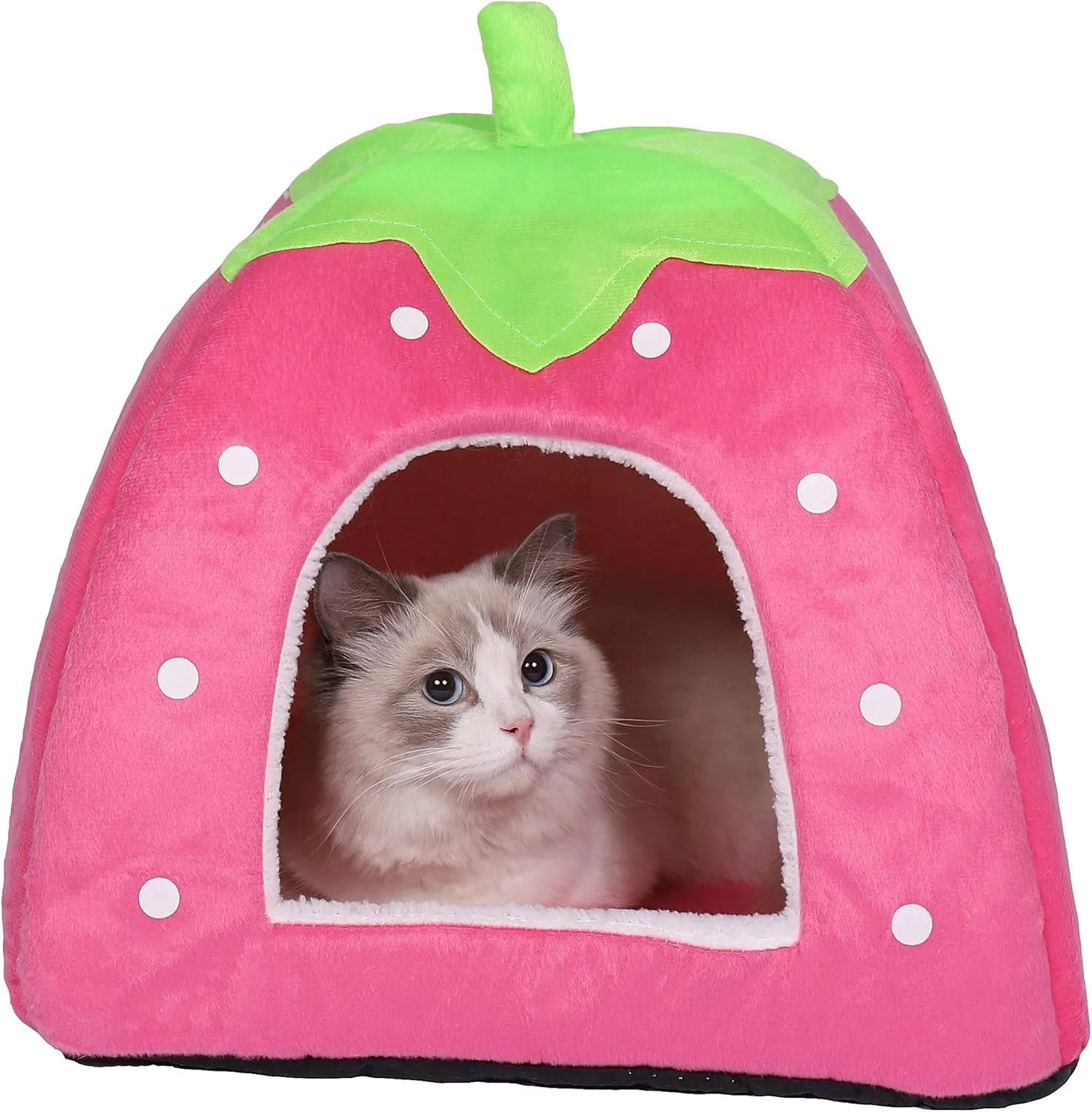Spring Fever Hamster Guinea Pig Rabbit Dog Cat Chinchilla Hedgehog Bird Small Animal Pet Bed House Hideout Cage Accessorie C Pink L (16.9 * 16.9 inch)