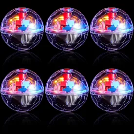 Sratte 6 Pieces Ghost Hunting Cat Ball Activated Cat Toy Motion LED Light Pet Balls Motion Dog Interactive Toys Pet Glowing Mini Running Exercise Supplies for Animals Activity(Clear)