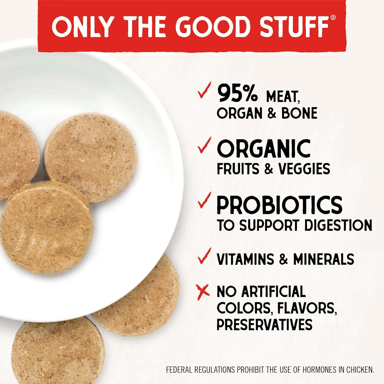 Stella & Chewy's Freeze-Dried Raw Dinner Patties - Chicken Recipe - High Protein Grain-Free Puppy & Dog Food - Perfect For Picky Eaters - 14 oz