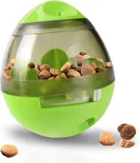 SunGrow Bunny Treat Ball, Boredom Buster Ends Naughty Chewing and Bloat, Encourages Exercise, Interactive Puzzle Feeder Ideal for Puppy, Small Dog Breeds, Pocket Pet, Rabbits, Rats, and Hamsters, 4.6