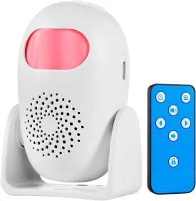 TOWODE Motion Detector Alarm Indoor Motion Sensor Alarm with Remote Control 110dB 4 Volume Levels Motion Detector Alert for Home Shop Store (1 Motion Detector, 1 Remote Control)