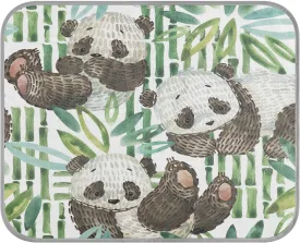 Washable Dog Cooling Mat Cute Panda Watercolor Summer Cats Sleeping Mat Spring Bamboo Dog Bed Mats 23.6 * 38.6inch Pet Ice Silk Sleep Kennel Pad Animal Sleep Bed for Home Outdoor Travel